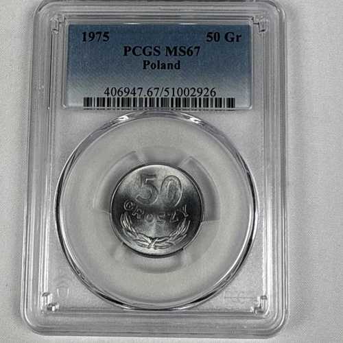 1975 ポーランド 50 グロッシ - PCGS MS67