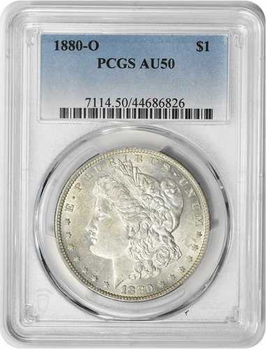 1880-O モルガン銀貨 AU50 PCGS