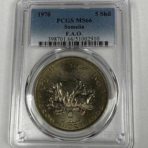1970年 ソマリア 5シリング 第2回FAO会議 - PCGS MS 66