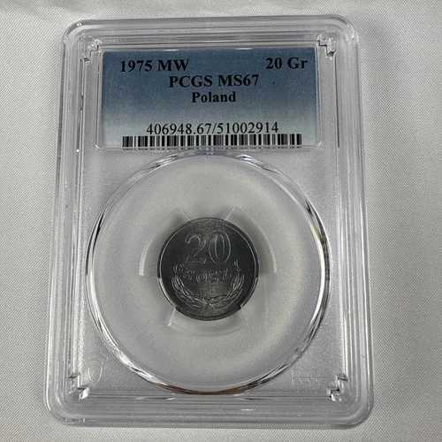 1975 ポーランド 20 グロッシ - PCGS MS67