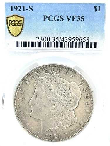 1921-S モルガン・ダラー PCGS VF35 認定 43959658