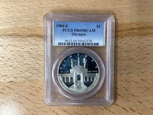 1984-S オリンピック銀貨 PCGS PR69DCAM B1329