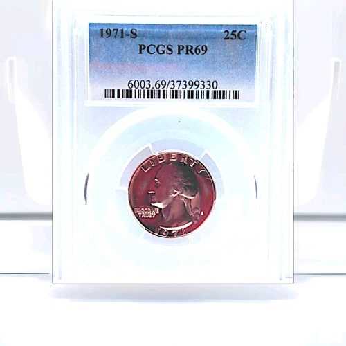 ?? 1971-S 25セント ワシントン クォーター PCGS プルーフ PR69 ??