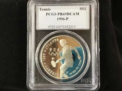 1996-P オリンピック テニス シルバー ダラー PCGS PR69DCAM ジェム プルーフ B0507 45,045円