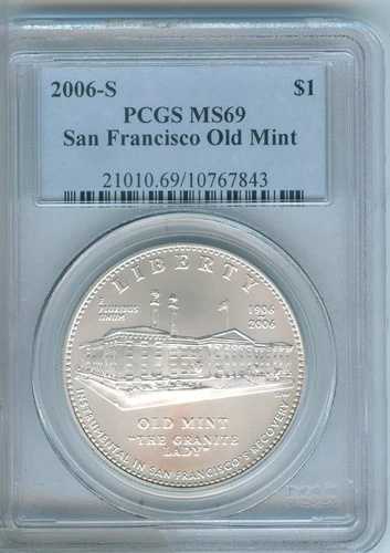 2006-S サンフランシスコ オールドミント PCGS MS69 シルバードルコイン - RK436
