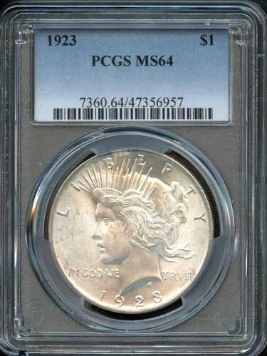 PCGS - ピースダラー - 1ドル - 1923年 - MS-64 - 7360｜WORLD RESOURCE【QUEEN店】