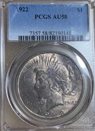 1922年 PCGS AU58 ピースシルバードル｜WORLD RESOURCE【QUEEN店】