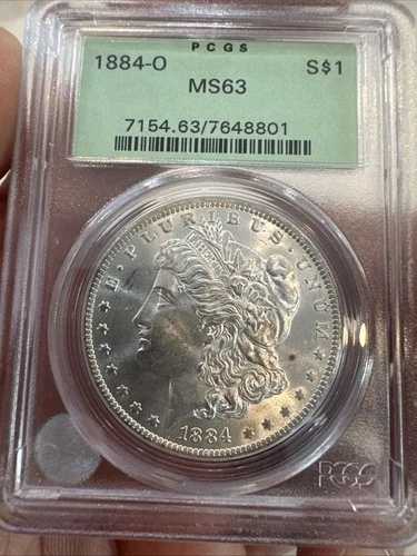 1884-O ニューオーリンズ モルガン銀貨 $1 PCGS Ms63 オールドグリーンホルダー