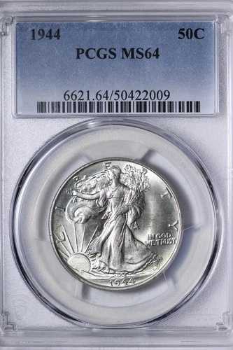 BU 1944 ウォーキング・リバティ ハーフダラー PCGS MS64 GZFL