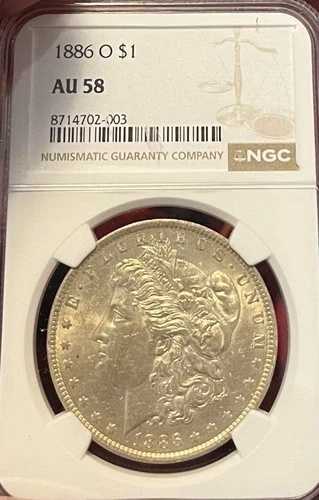 1886-O NGC AU58 モルガン銀貨