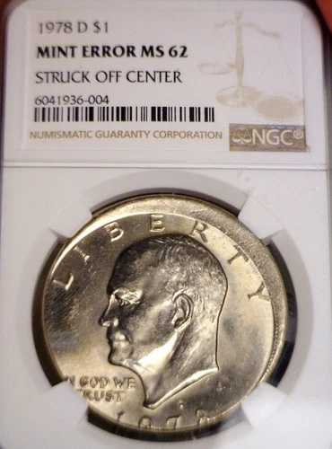 1978d エラー NGC MS62 オフセンター アイゼンハワー ダラー 1 ドル コイン 良好 BU ++ O/C Ike NR｜WORLD RESOURCE【QUEEN店】