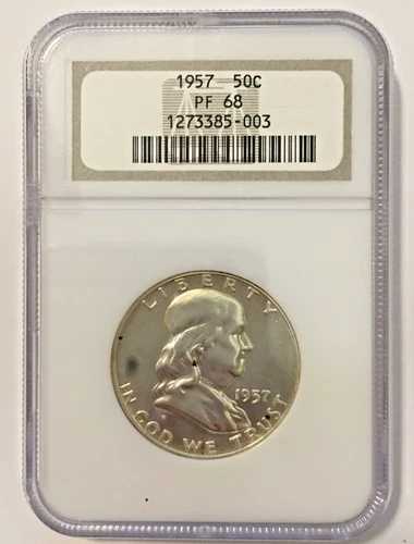 1957年フランクリンハーフダラー - 50セント - PF-68 NGC -