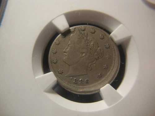 1886 NGC VF 35 **ERROR ブロードストラック ミントエラー リバティニッケル SLABZ