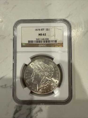 1878 8TF テール フェザー モーガン シルバー ダラー NGC MS 62 発売初年度! 138,050円