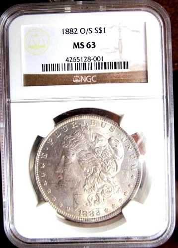 1882-O/S モルガン銀貨 ~ NGC MS-63「Sの上にOの二重刻印」