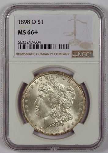 ニューオーリンズ造幣局発行の1898-O モルガン銀貨、NGCグレード MS66+｜WORLD RESOURCE【QUEEN店】