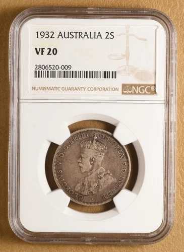 1932年 オーストラリア 2シリング NGC VF20