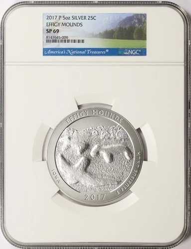 2017-P エフィジーマウンズ ATB 5オンス シルバークォーター 25セント NGC SP69 アメリカ ザ・ビューティフル｜WORLD RESOURCE【QUEEN店】
