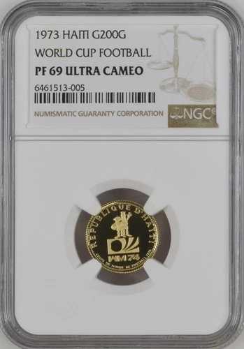 ハイチ、金貨 200 グールド、1973 年ワールド フットボール カップ - NGC PF 69 UC、希少品 2 139,150円