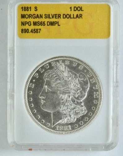 1881年 S モルガン銀貨 NPG MS65 DMPL ロット10