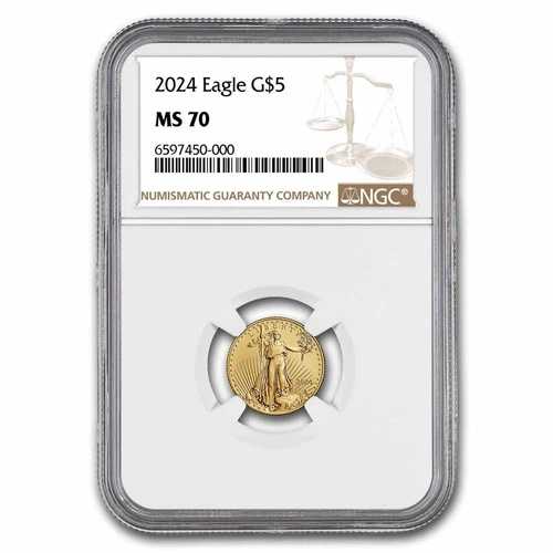 2024年 1/10オンス アメリカンゴールドイーグル MS-70 NGC