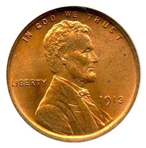 1913年リンカーンセント、NGC MS65RD 139,150円