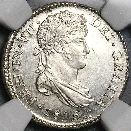1815 NGC MS 63 グアテマラ 1レアル フェルディナンド7世 スペイン植民地コイン (25041701C)