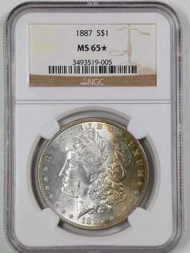 1887年 モルガン銀貨 MS65* STAR NGC 3493519-005 カラー 139,150円