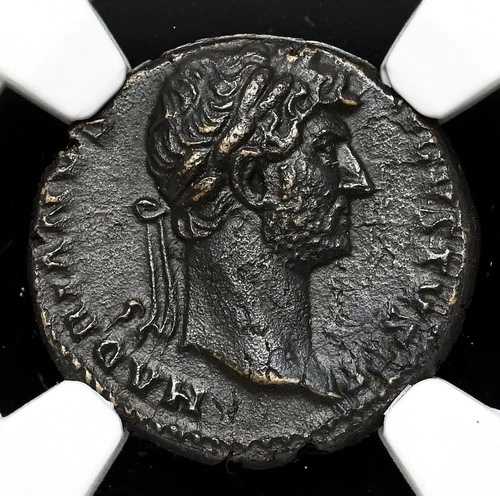 ローマ帝国。ハドリアヌス帝、西暦117-138年。? Semis、軍事規格、NGC AU