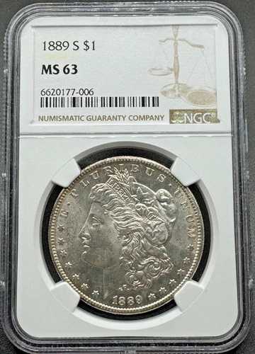 1889-S モーガン シルバー ドル NGC MS63 01XAE26