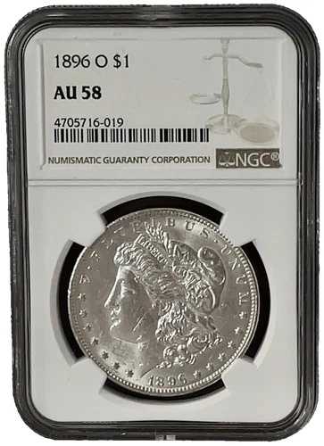 1896 O モルガン銀貨 NGC AU 58 ニューオーリンズ