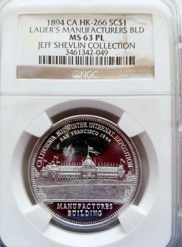 1894 HK-266 いわゆるドル・ラウアーズ・マニュファクチャラーズ・ビル NGC MS 63 PL