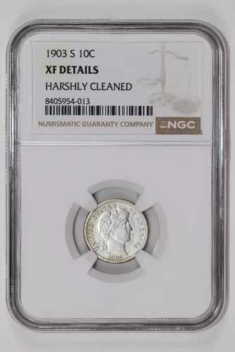 1903-S バーバーダイム NGC XF 詳細