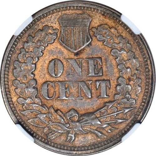 1865 1C ファンシー-5 DDR FS-1801 S-2 インディアンヘッド セント NGC AU Det.（クリーニング済み）#9-001