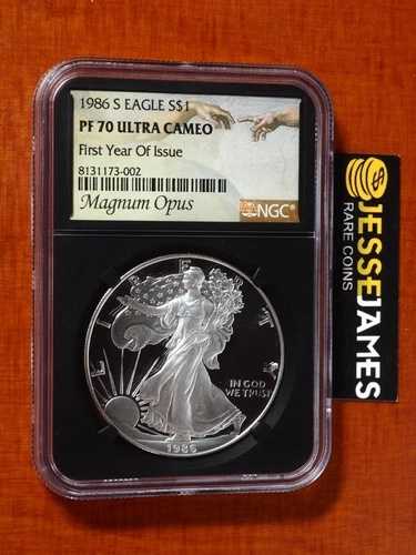 1986年 Sプルーフ シルバーイーグル NGC PF70 ウルトラカメオ 初年度発行 マグナムオプス