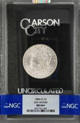 1884-CC モルガン銀貨 1ドル カーソンシティ GSA ホード NGC MS64+