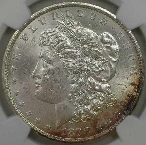1878年 CC モルガン シルバー ダラー NGC MS63 素晴らしい目を引く強いストライク カーソンシティ