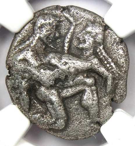 トラキア・タソス島 AR 銀貨 紀元前 500～450 年 - NGC VF 認定（非常に良好） 139,150円