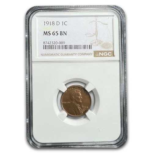 1918-D リンカーンセント MS-65 NGC (ブラウン)