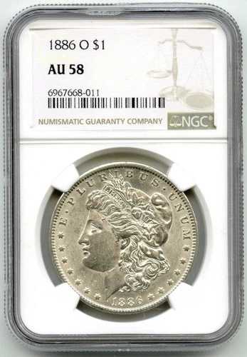 1886-O モルガン銀貨 NGC AU 58 認定 - ニューオーリンズコイン - K367- 118,800円