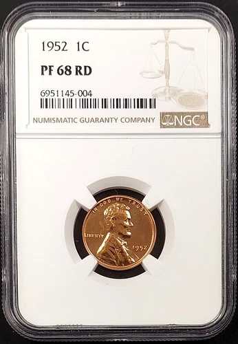 1952年プルーフリンカーンセント、NGC認定PF 68 RD！SKU 5004｜WORLD RESOURCE【QUEEN店】