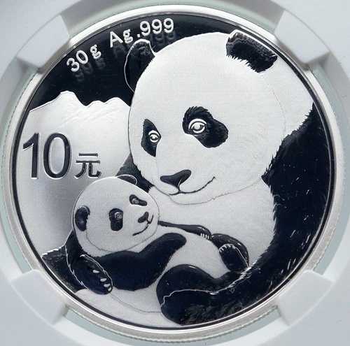 2019年 中国製 パンダの母と子 純銀10元 中国コイン NGC MS70 i85710｜WORLD RESOURCE【QUEEN店】