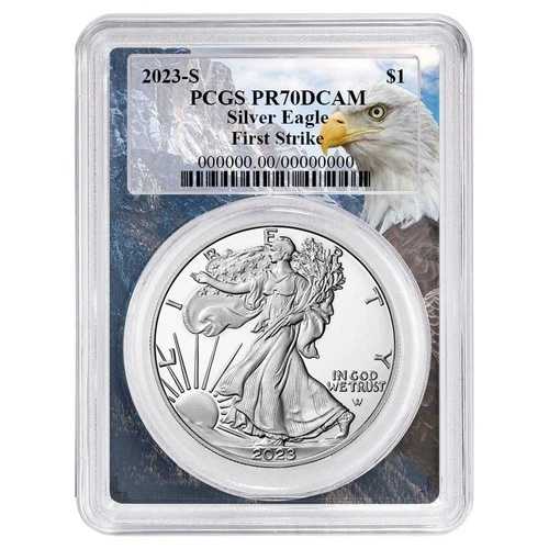 2023-S $1 1オンス プルーフ アメリカンシルバーイーグル PCGS PR70DCAM FS イーグルフレーム