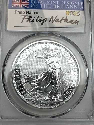 2023年 イギリス 2ポンド ブリタニア PCGS MS69 Q エリザベス2世像 フィリップ・ネイサン SIG