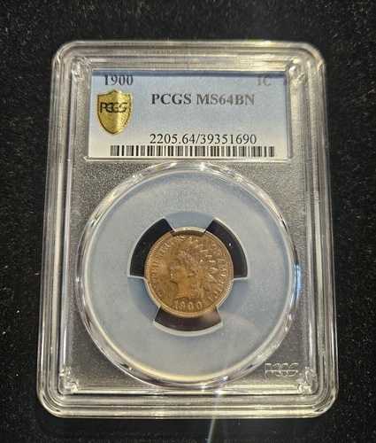 1900年インディアンヘッドセント - 1セント PCGS MS64 BN - ブラウン - PCGSゴールドシールド