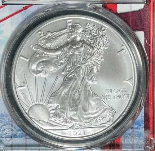 2021-S アメリカン シルバー イーグル ドル ~ PCGS MS 70 緊急発行 REF#832