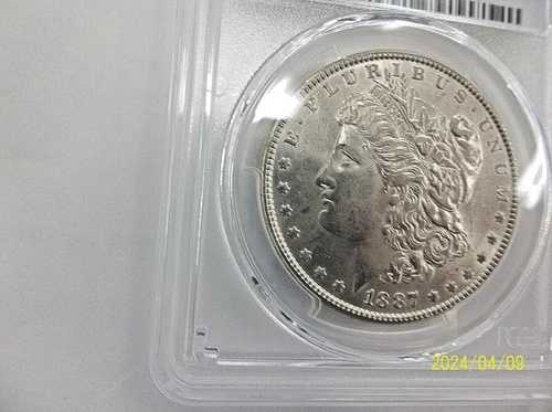 1887年 P モルガン銀貨 PCGS MS-63