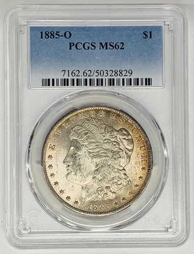 1885-O モルガン銀貨 トーン PCGS MS 62 (15)