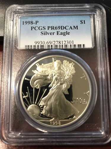 1998-P PCGS PR69DCAM。シルバーイーグル。