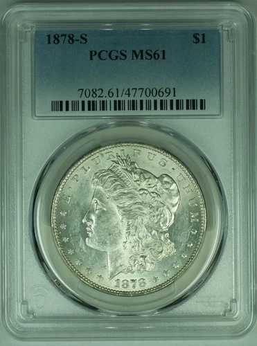1878-S モーガン銀貨 1ドル硬貨 PCGS MS 61 (8)